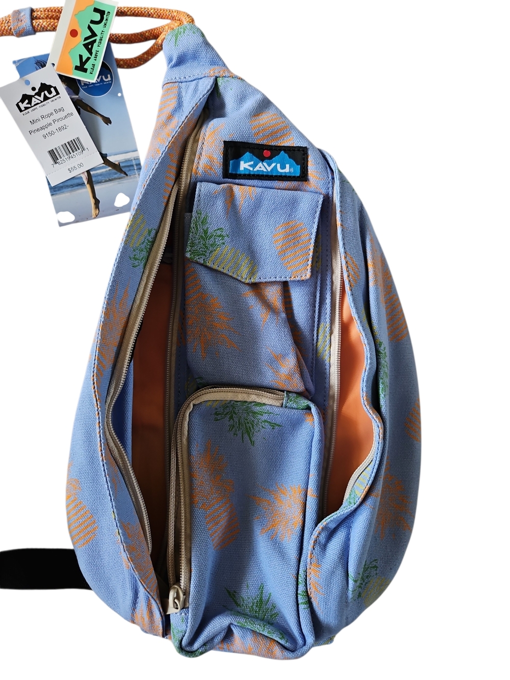 KAVU Mini Rope Bag in Pineapple Pirouette | NWT | Sling Crossbody - Picture 3 of 5